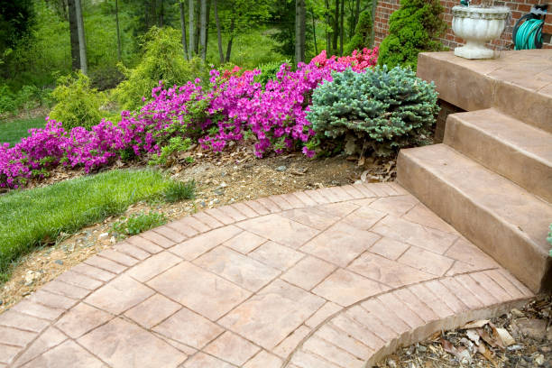 Stamped Concrete Porch and Sidewalk