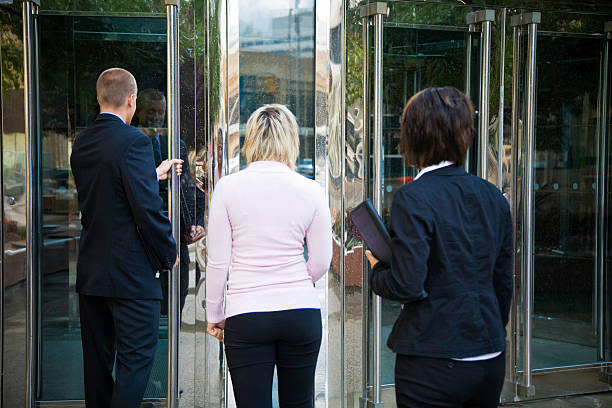 istock Business People entering office 157378152