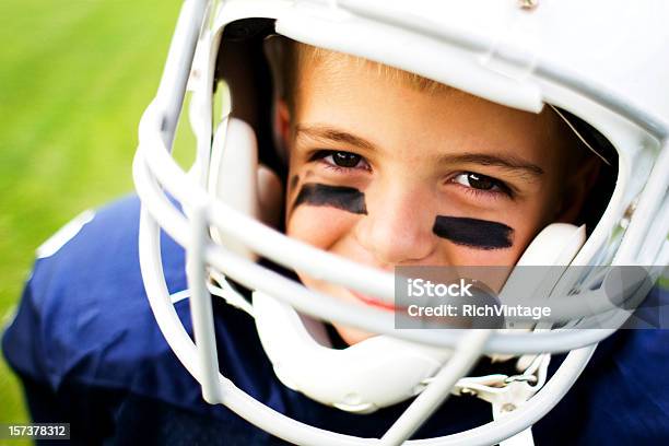 Young Football Player Stock Photo - Download Image Now - American Football - Sport, Boys, Child