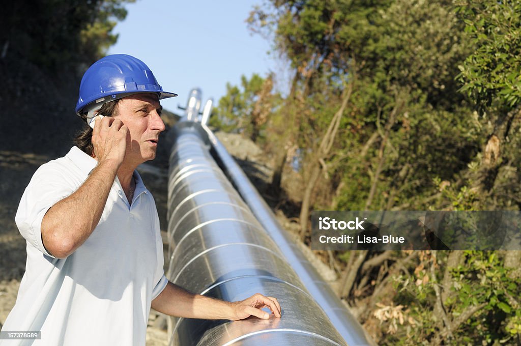 Engenheiro na Usina Elétrica Geotérmica - Foto de stock de Engenheiro royalty-free