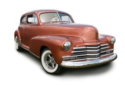 A Chevrolet Stylemaster from the late 1940's.  Clipping path on vehicle.