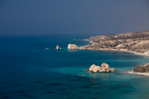 High Cliff Overlooking Blue Mediterranean Sea, Spectacular Views for Adventure. Kemer, Turkey