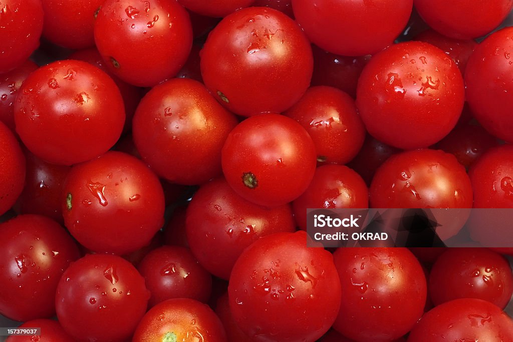 Tomate Cereja fresca vermelha de fundo de Papel de Parede - Royalty-free Tomate Foto de stock