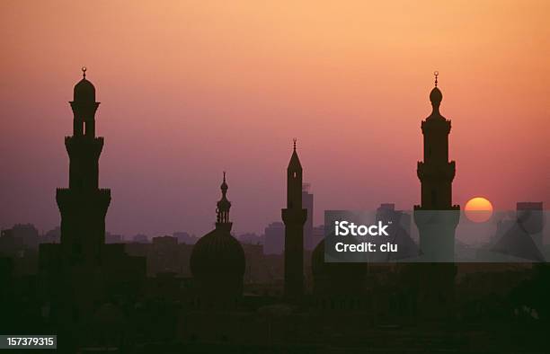 Cairo Sunset Stock Photo - Download Image Now - Cairo, Mosque, Night
