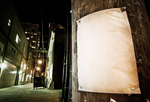 istock Grungy Blank Poster in Back Alley 157379573