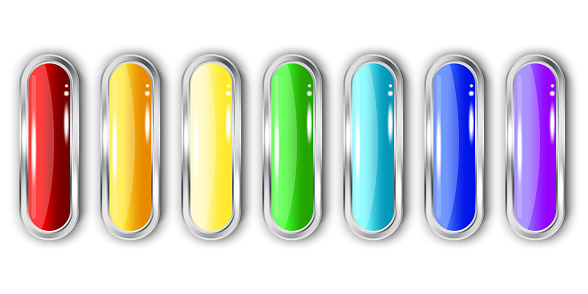 Blank colored internet web button set. Vector illustration. EPS 10. stock image.