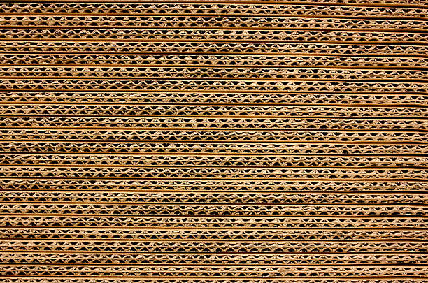 hintergrund des braunen karton corrugated - pappe stock-fotos und bilder