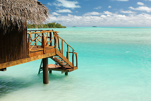 istock Private beach hut at the South Pacific ocean 157379852