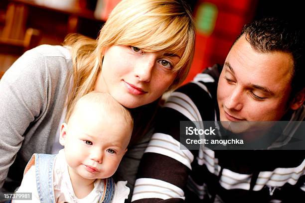 Happy Young Family Stock Photo - Download Image Now - 12-17 Months, 20-29 Years, 6-11 Months