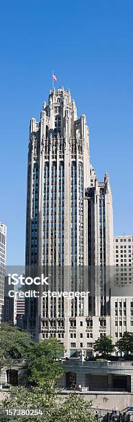 Foto de Tribune Tower Chicago e mais fotos de stock de Arquitetura - Arquitetura, Arranha-céu, Bandeira