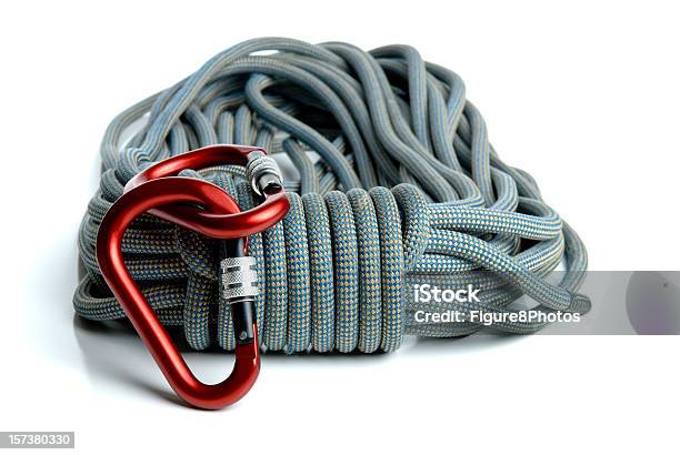 Climbing Equipment Stock Photo - Download Image Now - Climbing Equipment, Climbing Rope, Carabiner