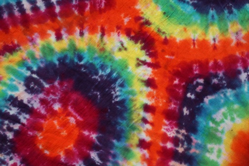 Cheerful tie dye fabric for a bright background