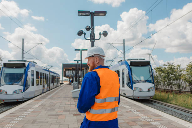 An engineer at a public transport commuter hub in the Netherlands