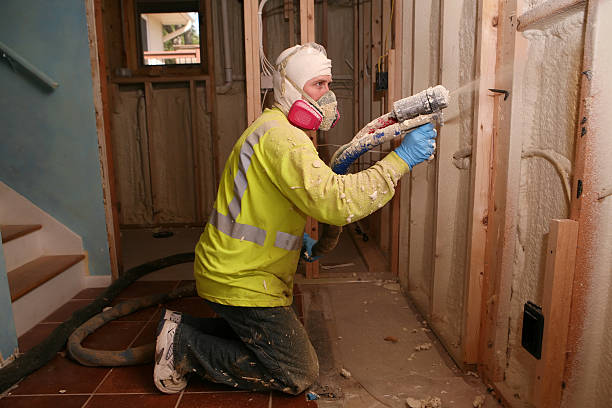 Spraying Insulation Spraying insulation on home remodel/addition job. spray insulation stock pictures, royalty-free photos & images