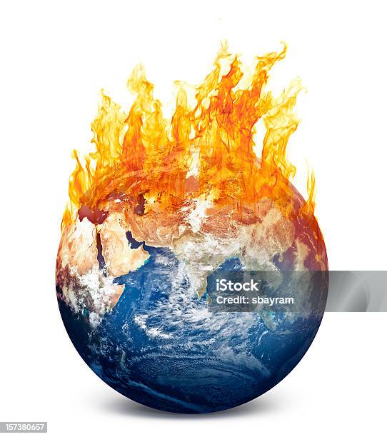 Photo libre de droit de Réchauffement De La Planète banque d'images et plus d'images libres de droit de Changement climatique - Changement climatique, Feu, Planète