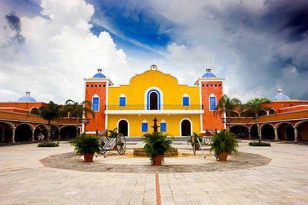 hacienda Mexican architecture style. yucatan stock pictures, royalty-free photos & images