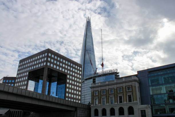 Low angle view of of modern buildings against sky