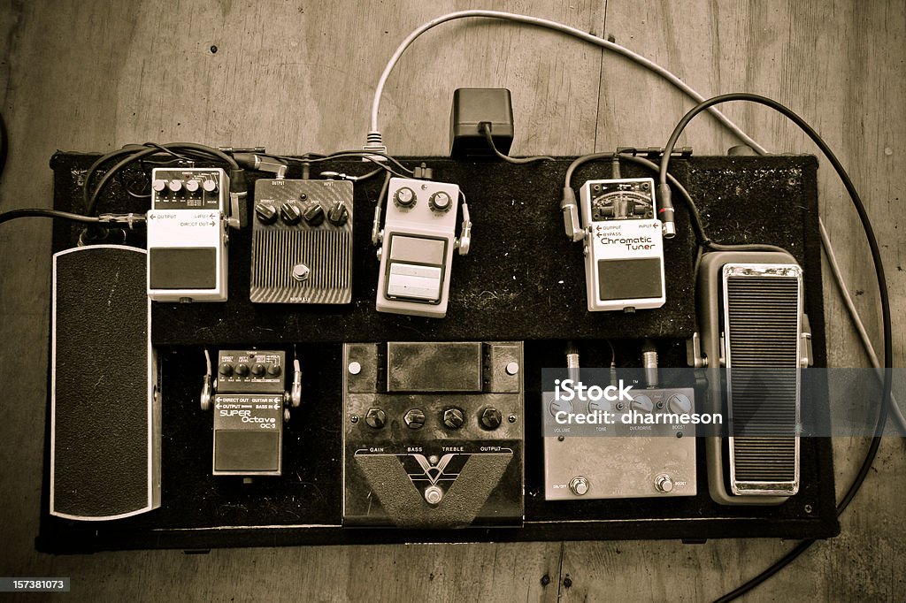 Grungy Guitarra pedais - Royalty-free Pedal de Efeitos para Guitarra Foto de stock