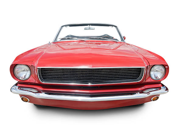 mustang conversível 1966 - car front view racecar sports car - fotografias e filmes do acervo