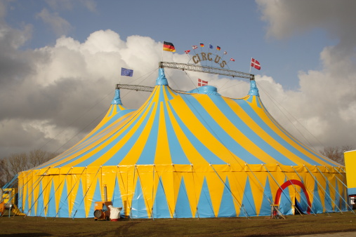 typical circus tent - close up - photo