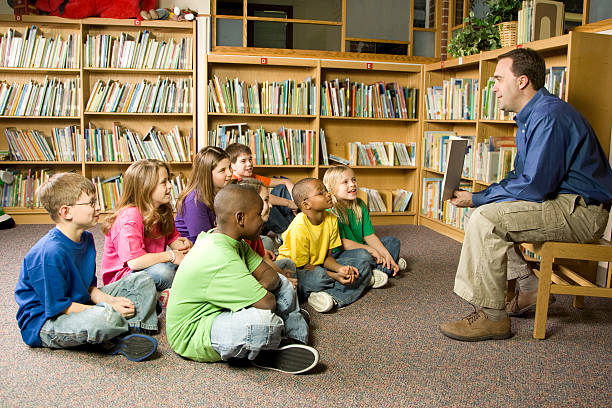 istock Story Time in the School Library 157381382