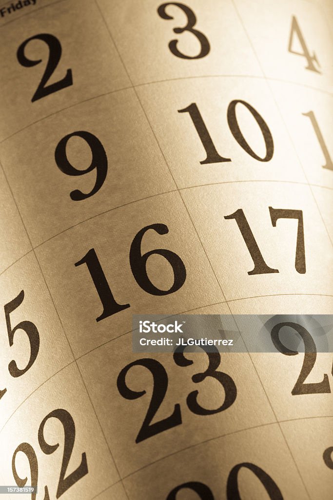 Kalender-Seite - Lizenzfrei Countdown Stock-Foto