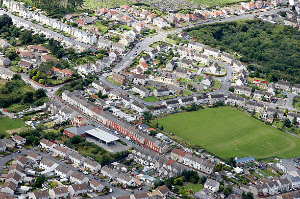 istock Urban housing Aerial view 157381528