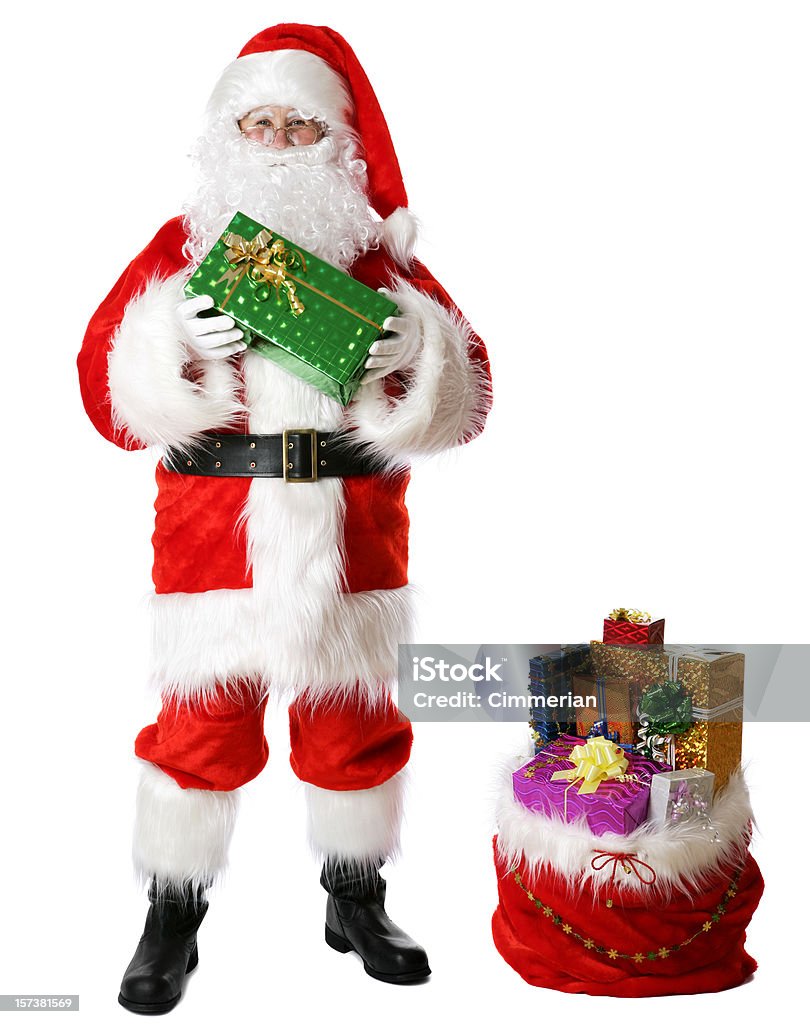 Santa com presentes em branco - Royalty-free Adulto Foto de stock