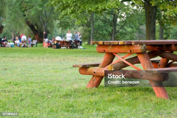 Picnic Con La Famiglia - Fotografie stock e altre immagini di Albero - Albero, Ambientazione esterna, Colore verde