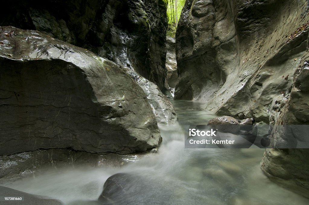 in the canyon canyon with floating water on the ground Adventure Stock Photo