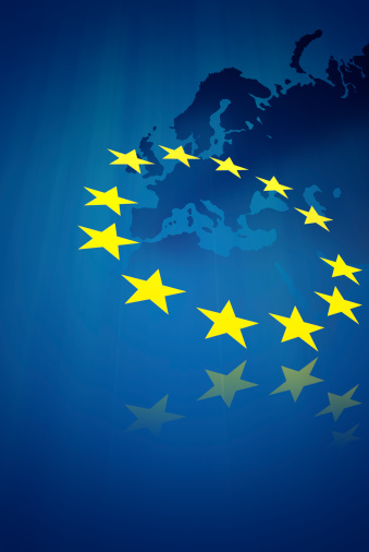 European union concept with copy space, digital illustration. Similar concepts;