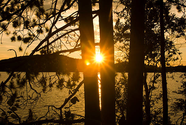 Muskoka Sunset  northern ontario stock pictures, royalty-free photos & images