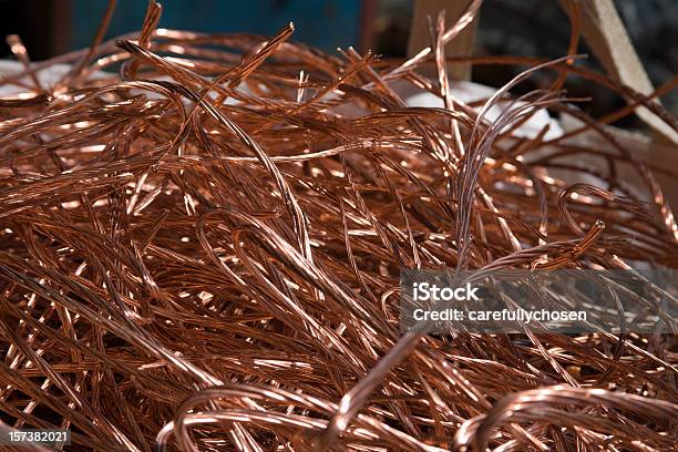 Cabo De Cobre Sucata Reciclada - Fotografias de stock e mais imagens de Cobre - Cobre, Ferro Velho, Metal