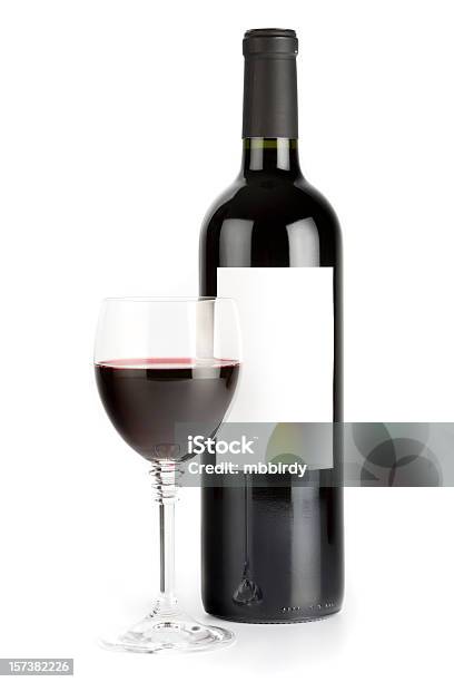 Wine Still Life Isolated On White Background Stock Photo - Download Image Now