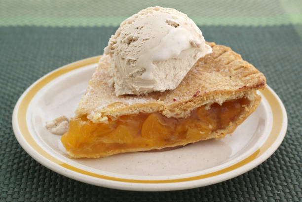 istock slice of peach pie with ice cream 157382389
