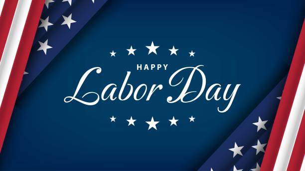 USA labor day celebration background template. United states national holiday banner design. Vector USA labor day celebration background template. United states national holiday banner design. Vector illustration labor day stock illustrations