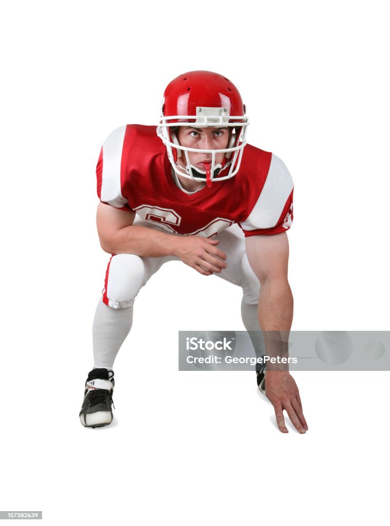 Football-Spieler mit Clipping Path - Lizenzfrei Football-Spieler Stock-Foto