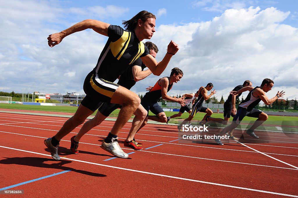 Cem metros de sprint - Royalty-free Correr Foto de stock