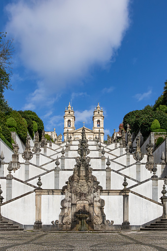 Historical basilica Bom Jesus do Monte (The Sanctuary of Bom Jesus do Monte), located in Braga, Portugal