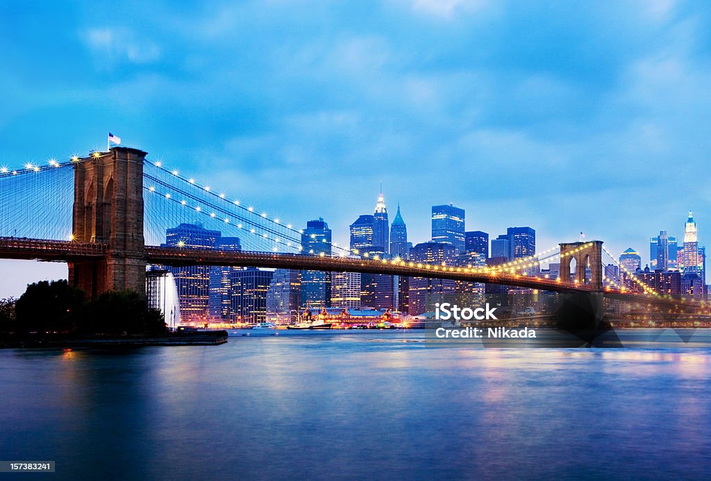 New York-Ponte di Brooklyn - Foto stock royalty-free di New York - Città