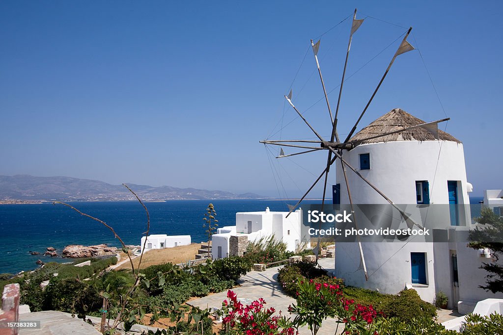 Griechische Windmühle - Lizenzfrei Farbbild Stock-Foto