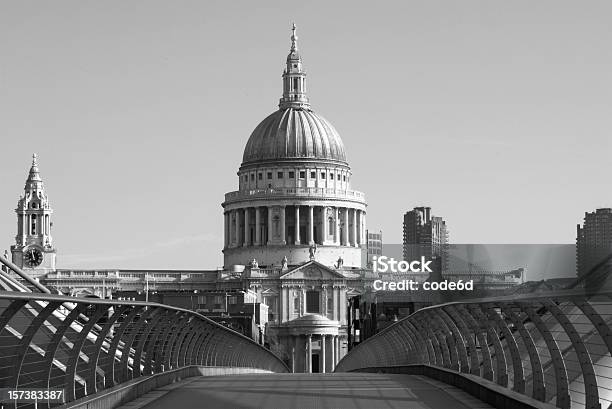 St Pauls Cathedral London Black And White Copy Space Stock Photo - Download Image Now