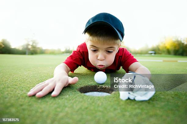 Get In The Hole Stock Photo - Download Image Now - Golf, Child, Humor