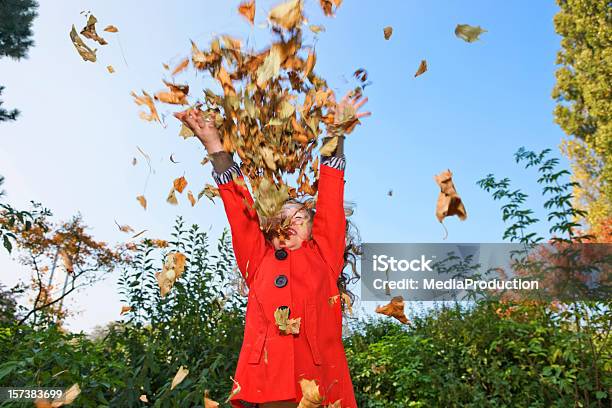 Autumn Stock Photo - Download Image Now - Leaf, White People, 10-11 Years