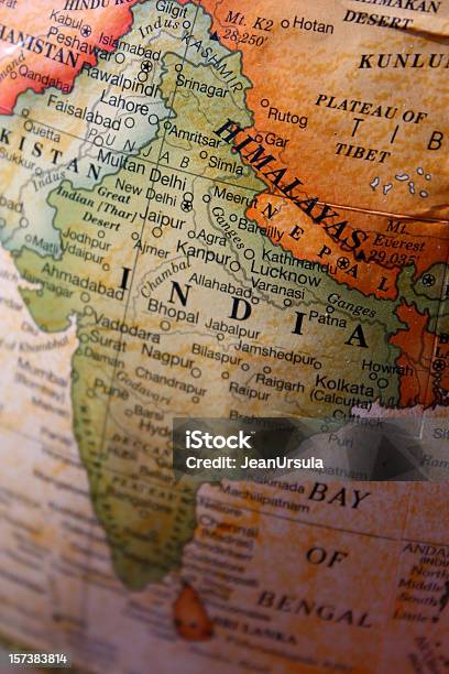인도 지도에 대한 스톡 사진 및 기타 이미지 - 지도, 인도-인도아 대륙, 네팔