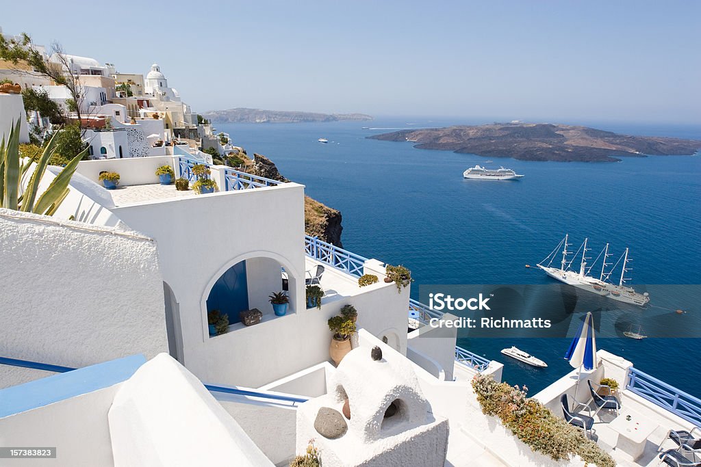 Santorini, Grecia - Foto stock royalty-free di Crociera