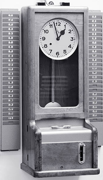 Old Time Clock stock photo