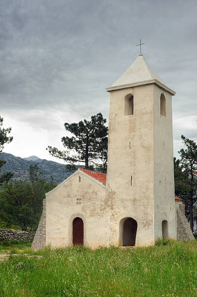 St Peter’s Church, medieval church situated on the Adriatic highway between Starigrad and Seline, Starigrad - Paklenica, Croatia