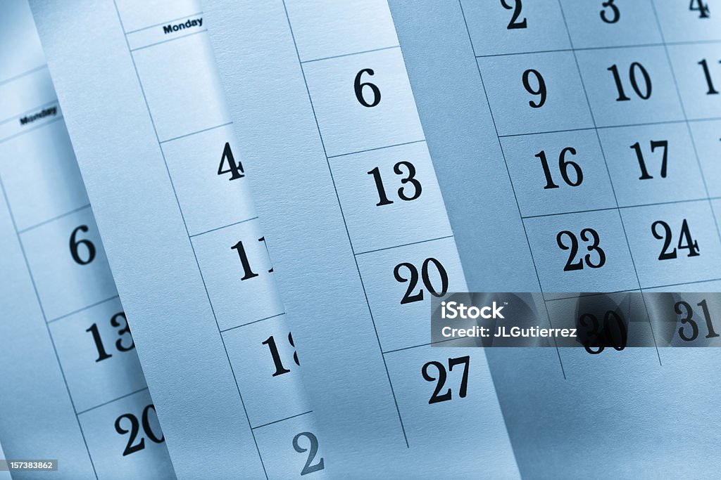 Calendario de páginas - Foto de stock de Azul libre de derechos