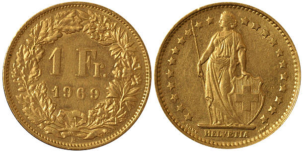 istock Coins Macro - 1 Swiss Franc 157383868